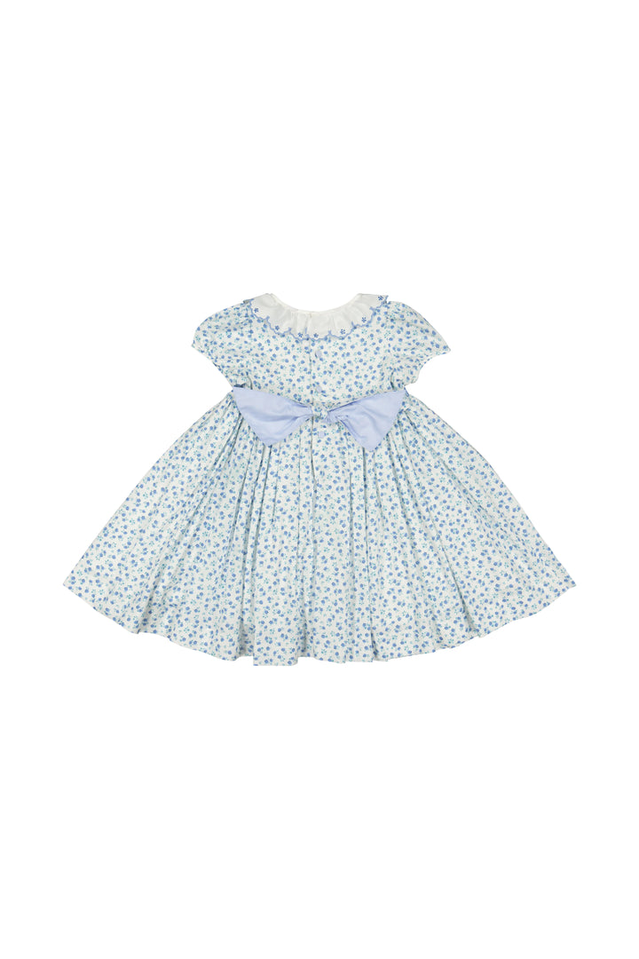 ANTOINETTE PARIS Isadora Floral Blue Short Puff Empire Dress