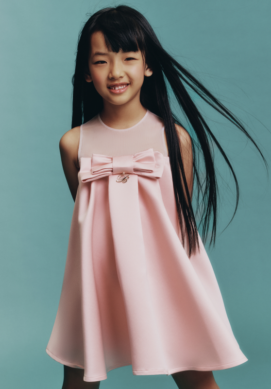 MISS BLUEMARINE PINK BOW DRESS
