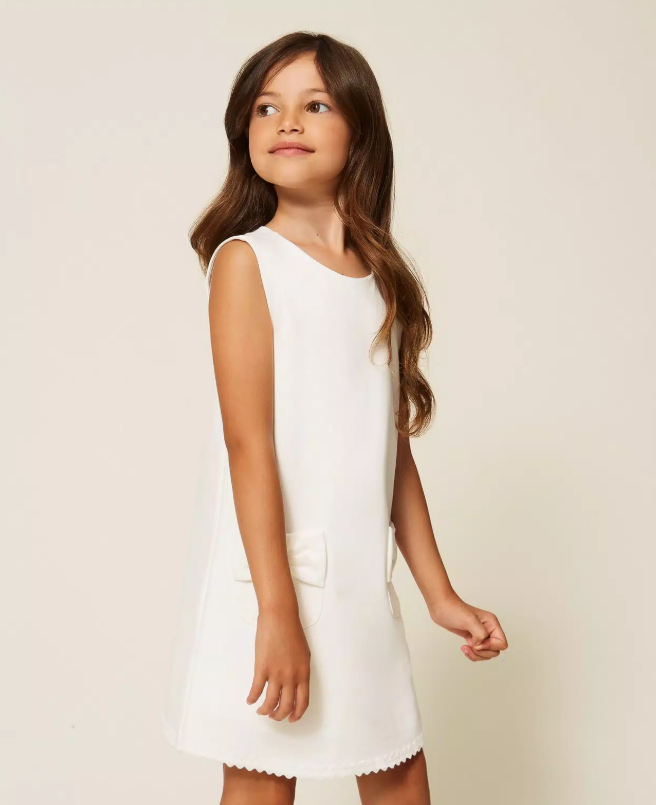 TWINSET Short Baby´s dress with bows and velvet details