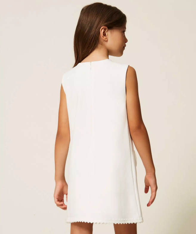 TWINSET Short Baby´s dress with bows and velvet details