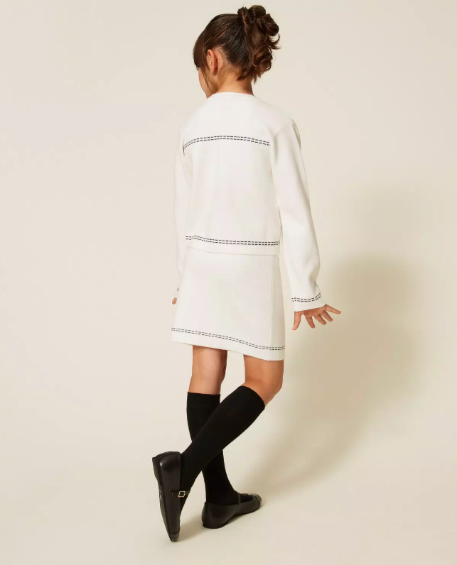 TWINSET KNITTED SET STITCHING GIRL