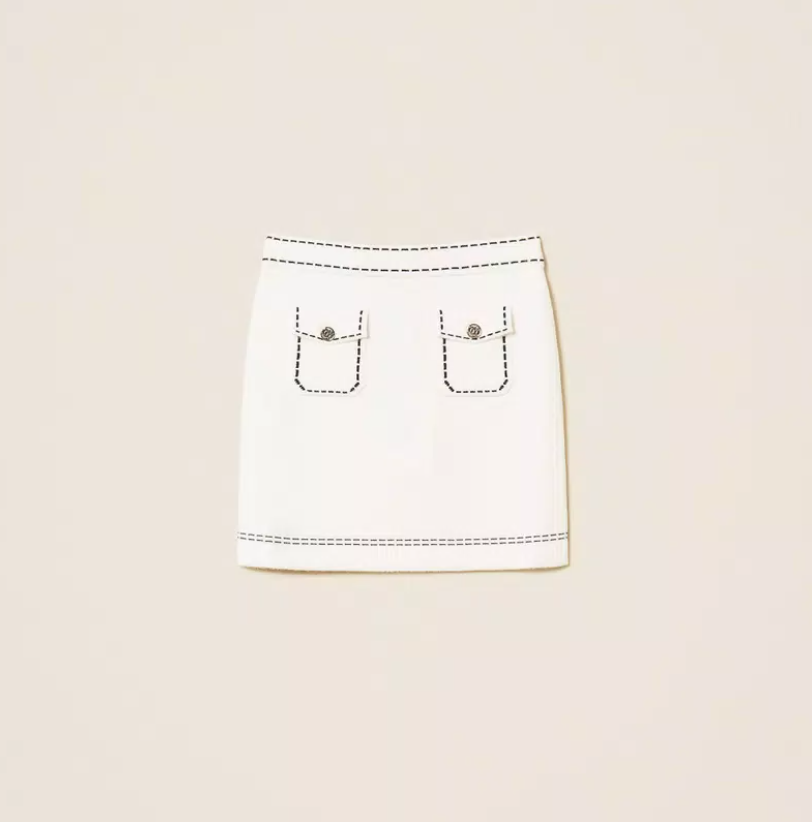 TWINSET KNITTED SET STITCHING GIRL