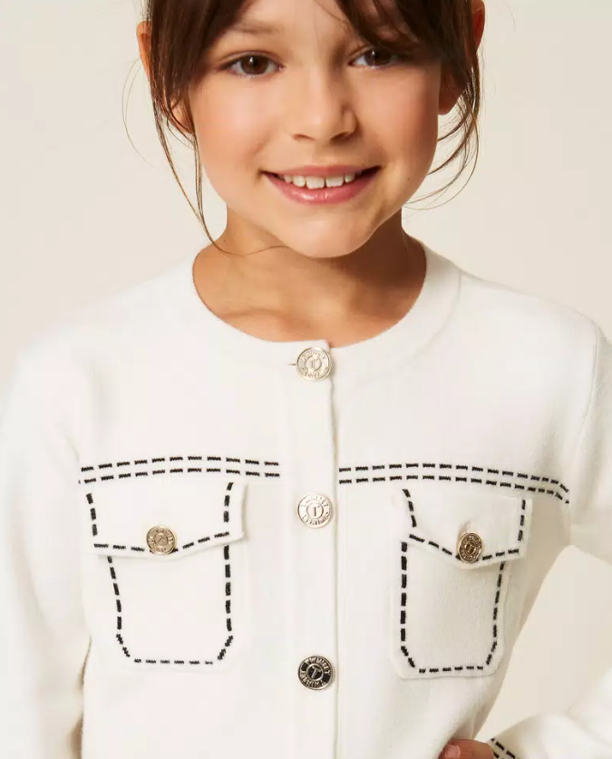 TWINSET KNITTED SET STITCHING GIRL