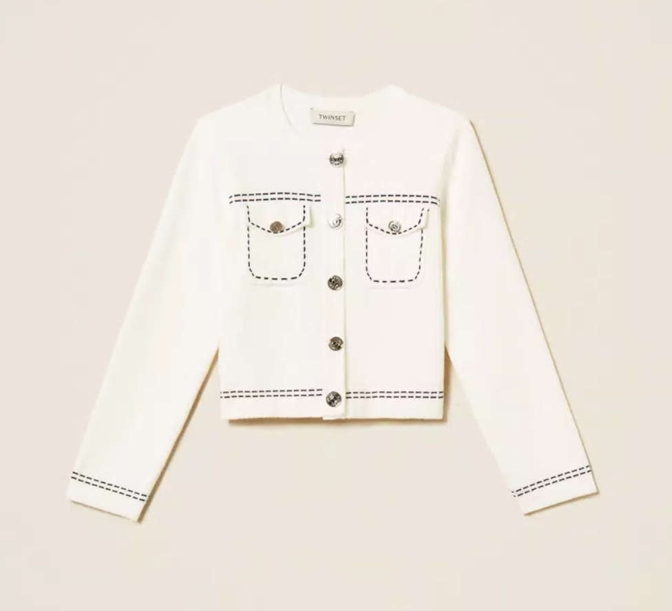 TWINSET KNITTED SET STITCHING GIRL