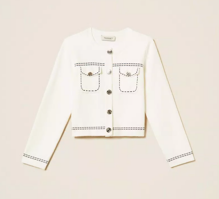 TWINSET KNITTED SET STITCHING GIRL