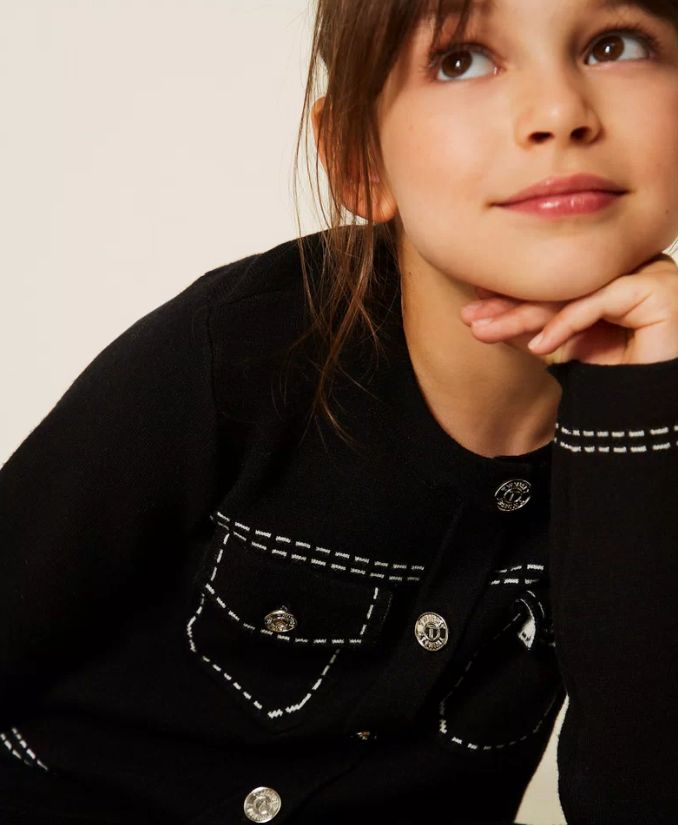 TWINSET KNITTED SET STITCHING GIRL
