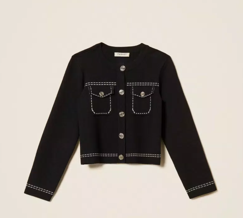 TWINSET KNITTED SET STITCHING GIRL