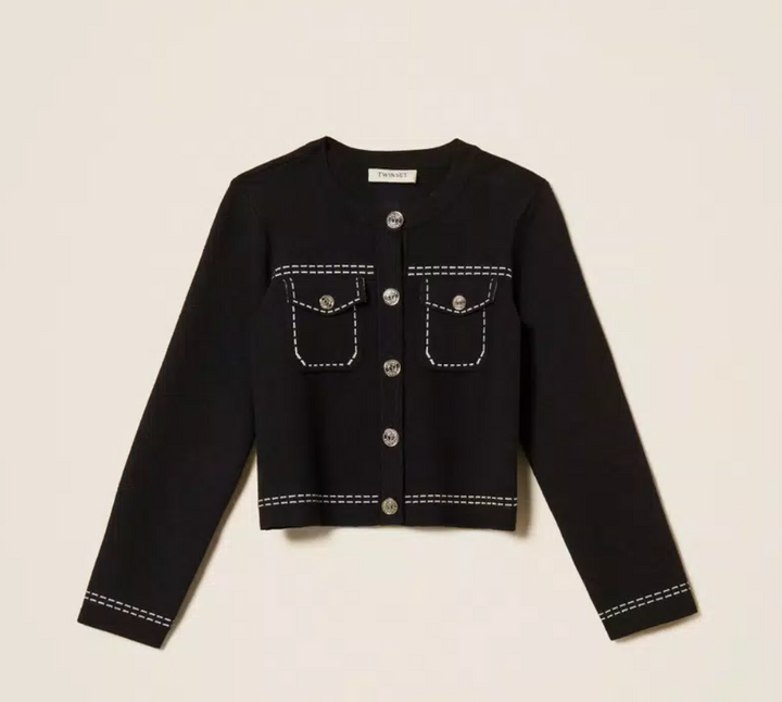 TWINSET KNITTED SET STITCHING GIRL