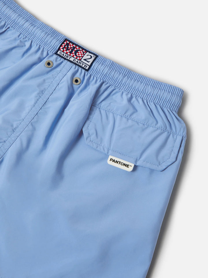 MC2 SAINT BARTH Jean Lighting Pantone swim shorts solid DUSTY BLUE