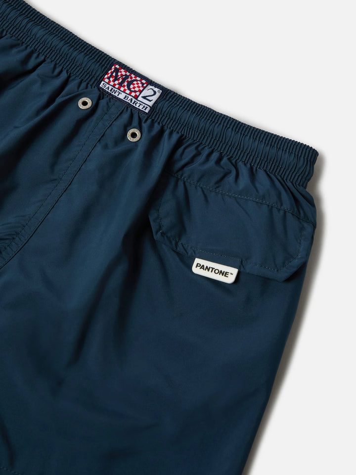 MC2 SAINT BARTH Jean Lighting Pantone swim shorts solid Blue Navy