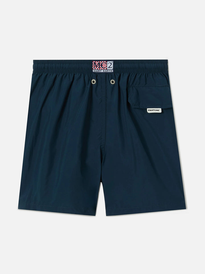 MC2 SAINT BARTH Jean Lighting Pantone swim shorts solid Blue Navy