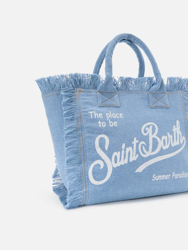 MC2 SAINT BARTH Light wash denim Vanity regular bag