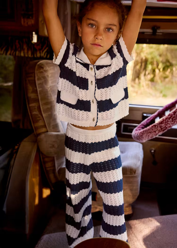 MAYORAL GIRLS' CARDIGAN PANTS SET