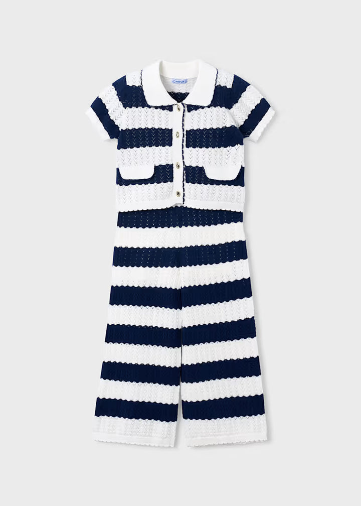 MAYORAL GIRLS' CARDIGAN PANTS SET
