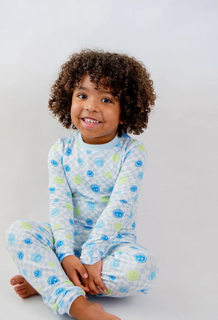 ESME blue smilee pj set