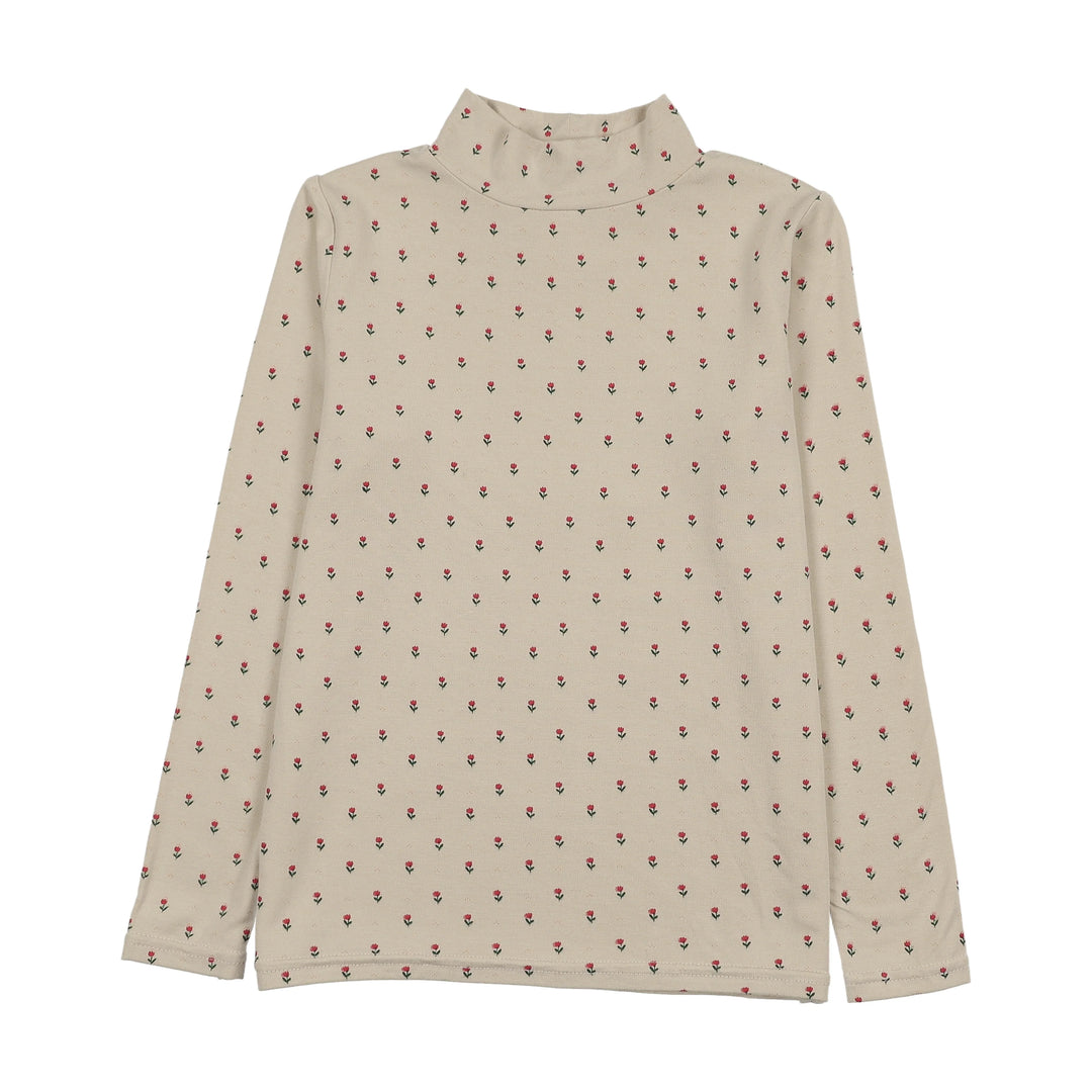 LIL LEGS Sweet Campaign Printed Mockneck