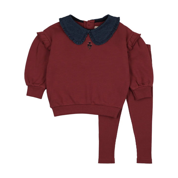 LIL LEGS Sweet Campaign Toddler Ruffle Sweatshirt Set