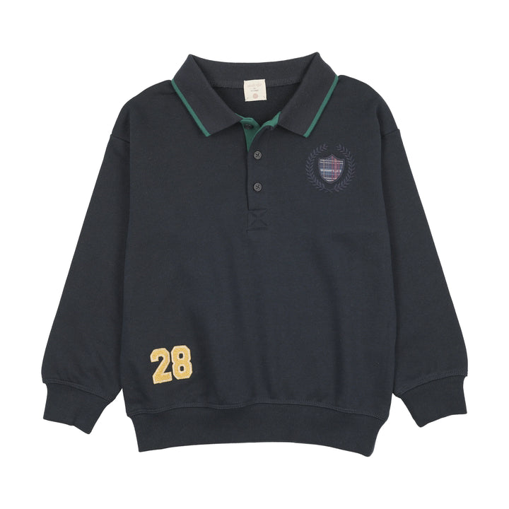 LIL LEGS FAN CLUB POLO SWEATSHIRT NAVY