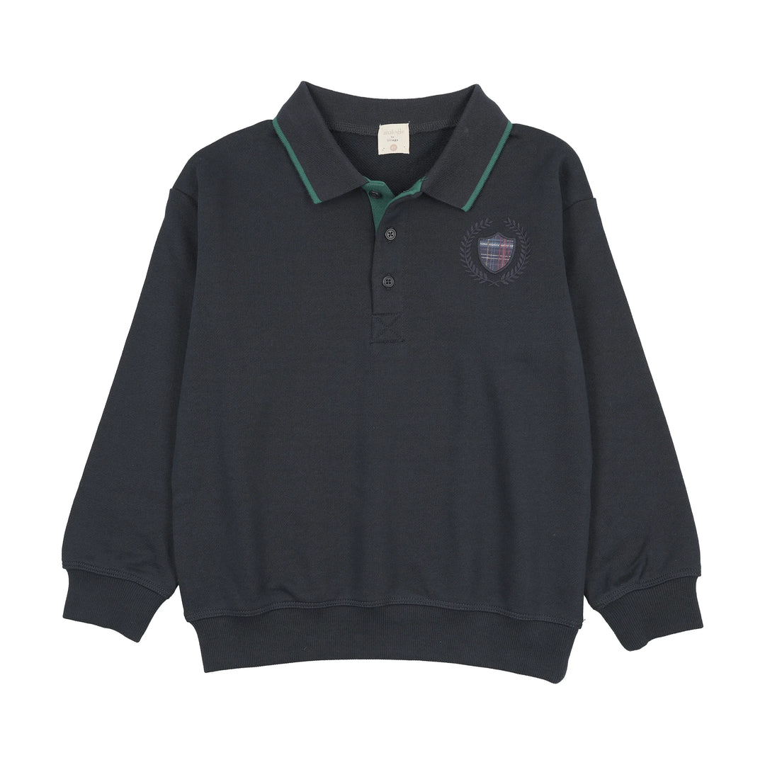 LIL LEGS FAN CLUB POLO SWEATSHIRT NAVY