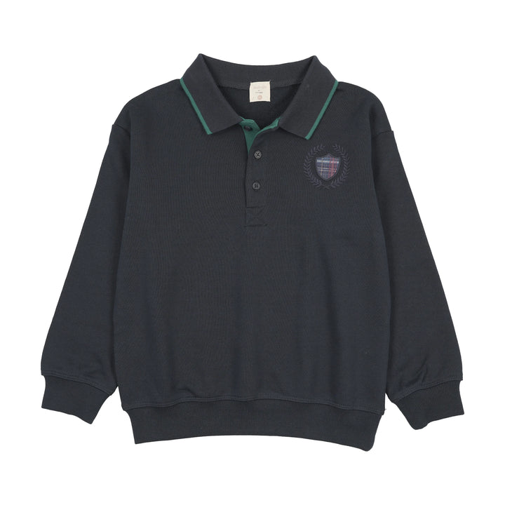 LIL LEGS FAN CLUB POLO SWEATSHIRT NAVY