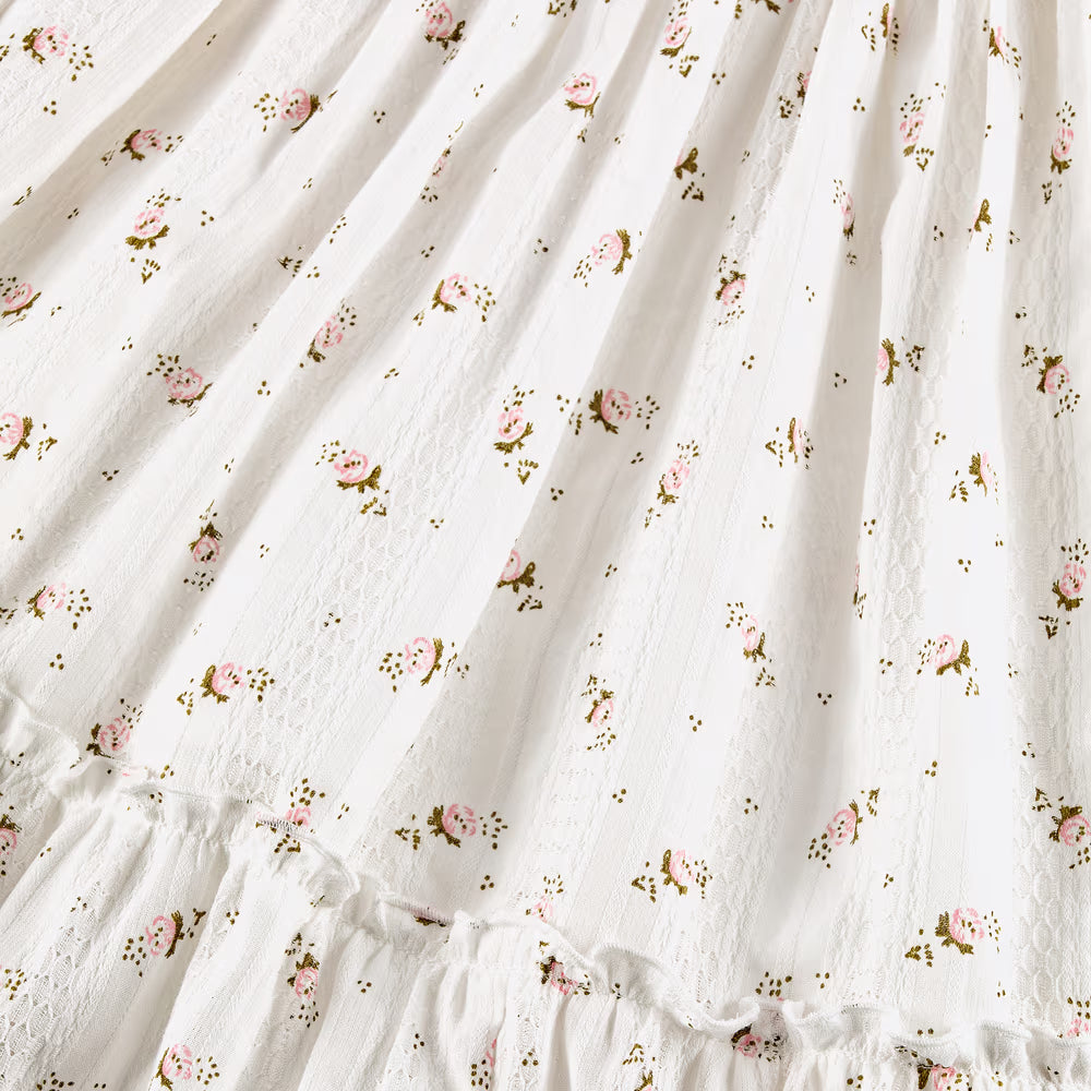PICCOLA SPERANZA PINK SUNDRESS FLORAL PRINT & BOWS