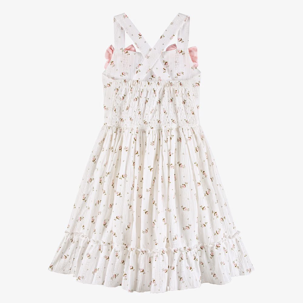 PICCOLA SPERANZA PINK SUNDRESS FLORAL PRINT & BOWS