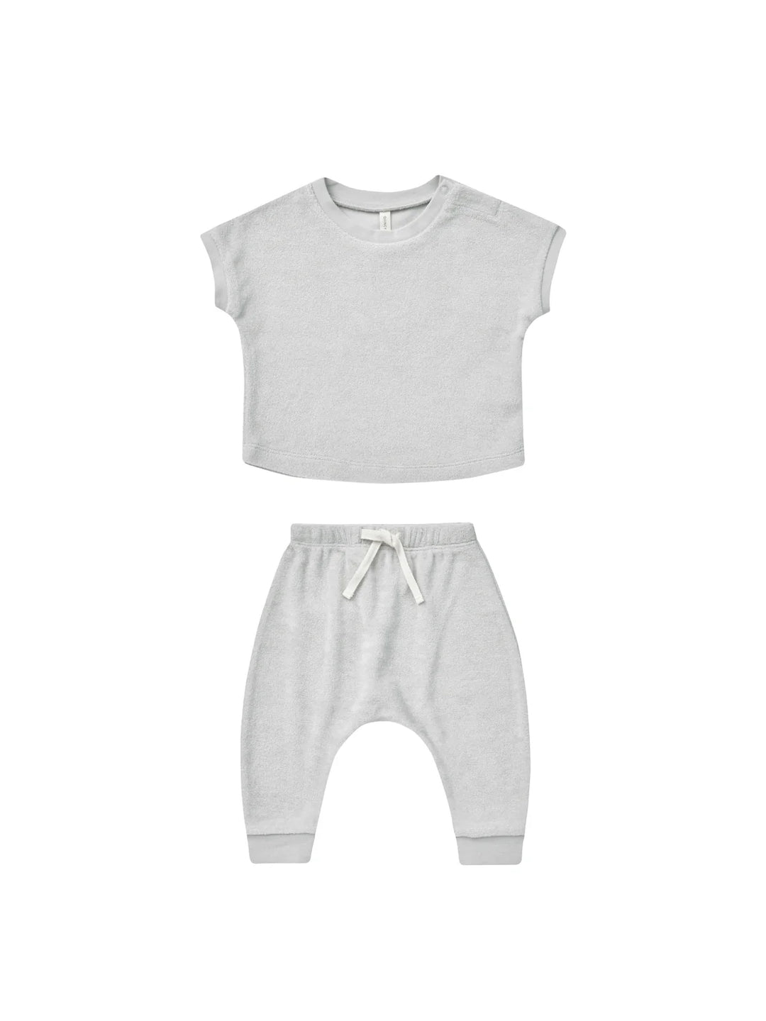 Quincy Mae  Quincy Mae Terry Tee + Pant Set || Cloud