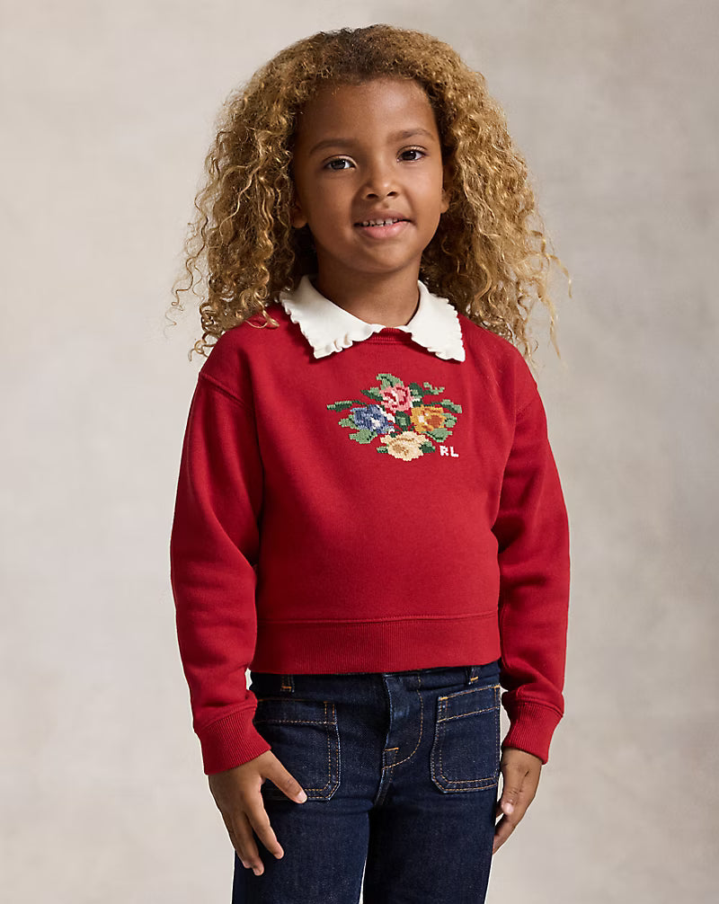 RALPH LAUREN Collared Fleece Sweatshirt