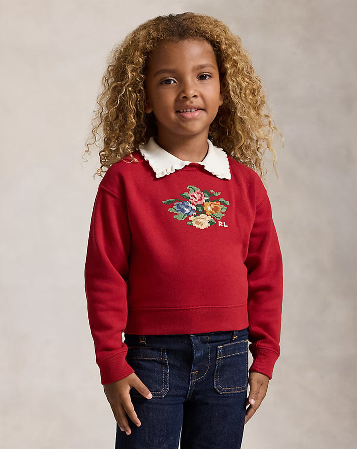 RALPH LAUREN Collared Fleece Sweatshirt