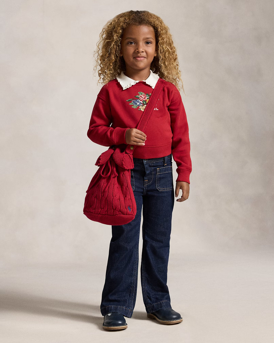 RALPH LAUREN Collared Fleece Sweatshirt