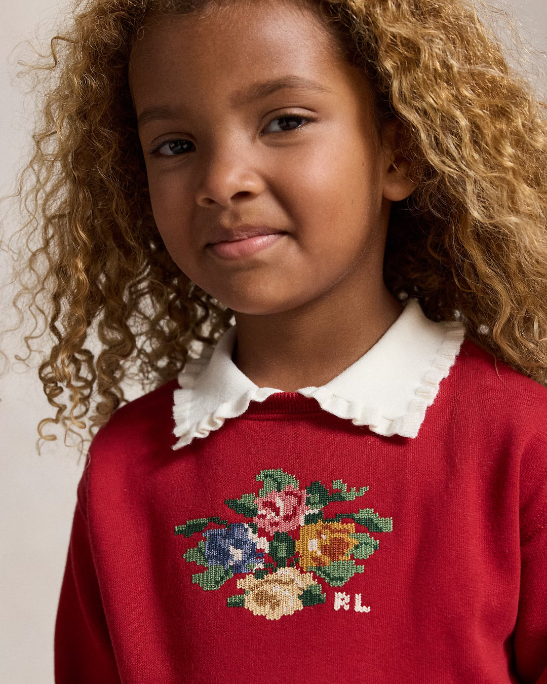 RALPH LAUREN Collared Fleece Sweatshirt