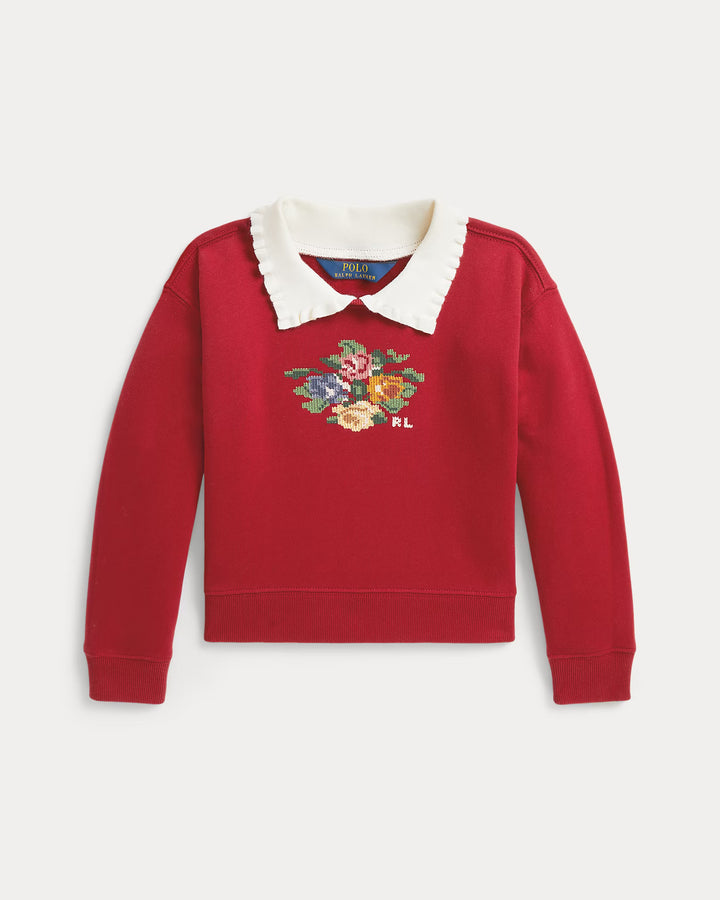 RALPH LAUREN Collared Fleece Sweatshirt