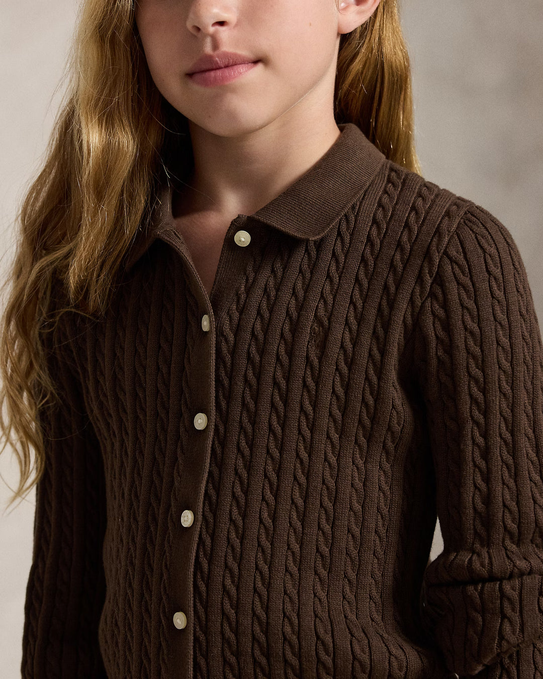 RALPH LAUREN Cotton Polo Cardigan & Skirt Set