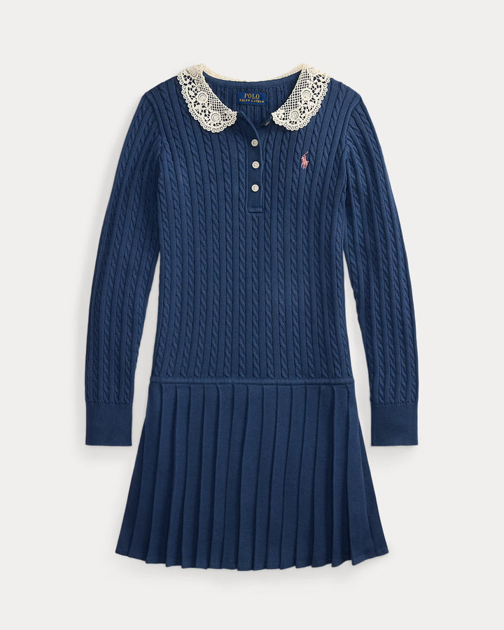 RALPH LAUREN Mini-Cable Cotton Polo Dress