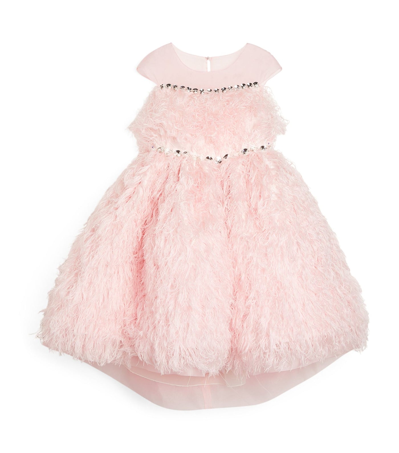 MARCHASA SILK EMBLISHED DRESS