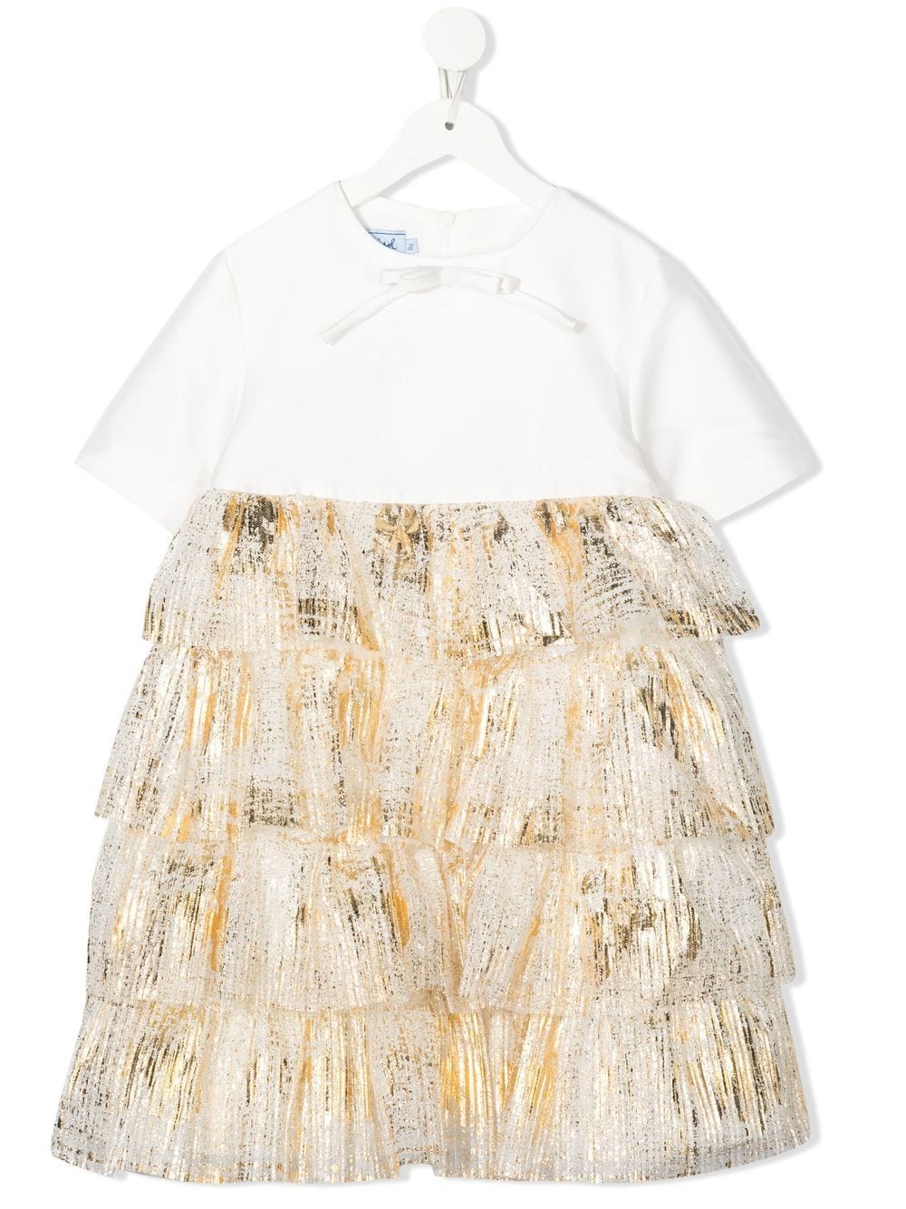 Mi Mi Sol metallic tiered dress