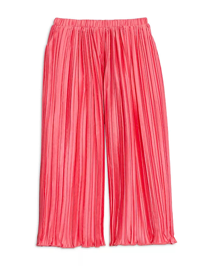 Cult Gaia Girls' Mila Satin Plissé Top & Pants Set
